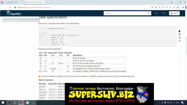 16. Веб-планировщик WiFi. Служба cron, исполняемые файлы